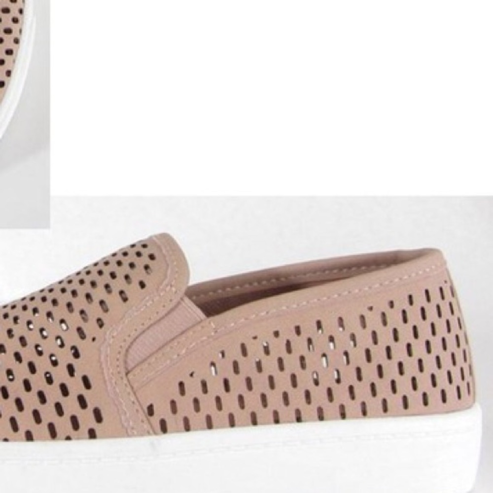 Mauve perforated slip on sneakers - Picture 2 of 2